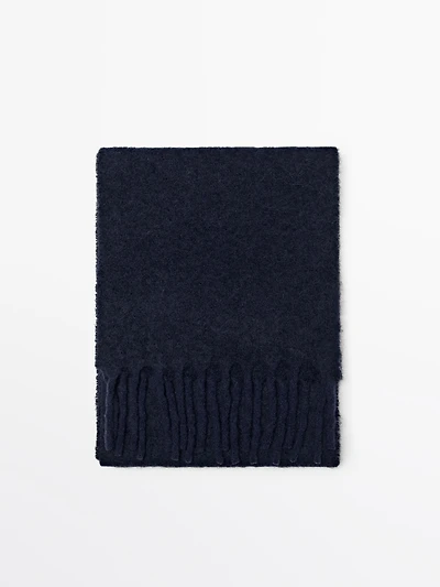 Écharpe à franges laine et alpaga