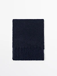 Écharpe à franges laine et alpaga