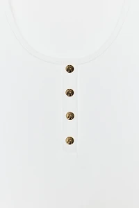 COTTON BUTTON-UP TOP