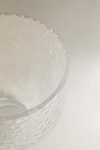 TASSE VERRE RELIEF NID D'ABEILLE