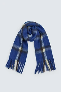 BRUSHED PLAID SCARF