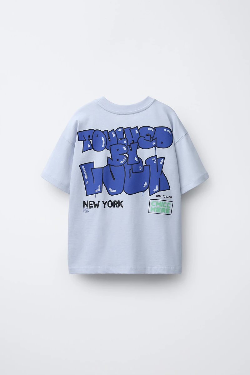 GRAFFITI SPRAY PRINT T-SHIRT