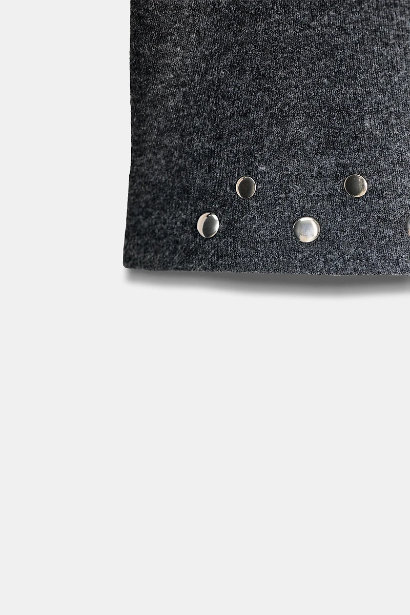 SHORT SOFT STUDDED DRESS