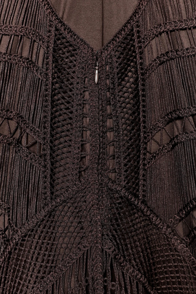 ZW COLLECTION FRINGED MAXI DRESS