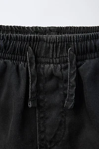 DENIM SHORTS WITH ELASTIC WAIST