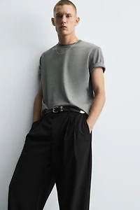 PLEATED WIDE FIT PANTS