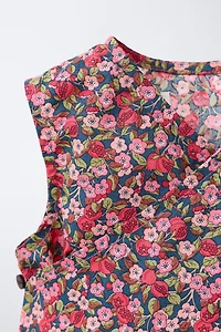 FLORAL PRINT ROMPER MADE WITH LIBERTY FABRIC