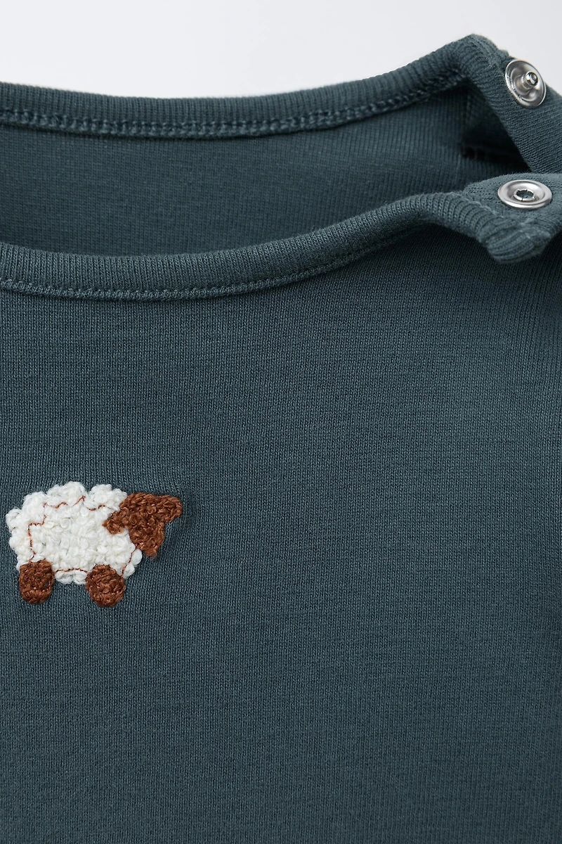 ENSEMBLE BODY ET LEGGING BRODÉ MOUTON