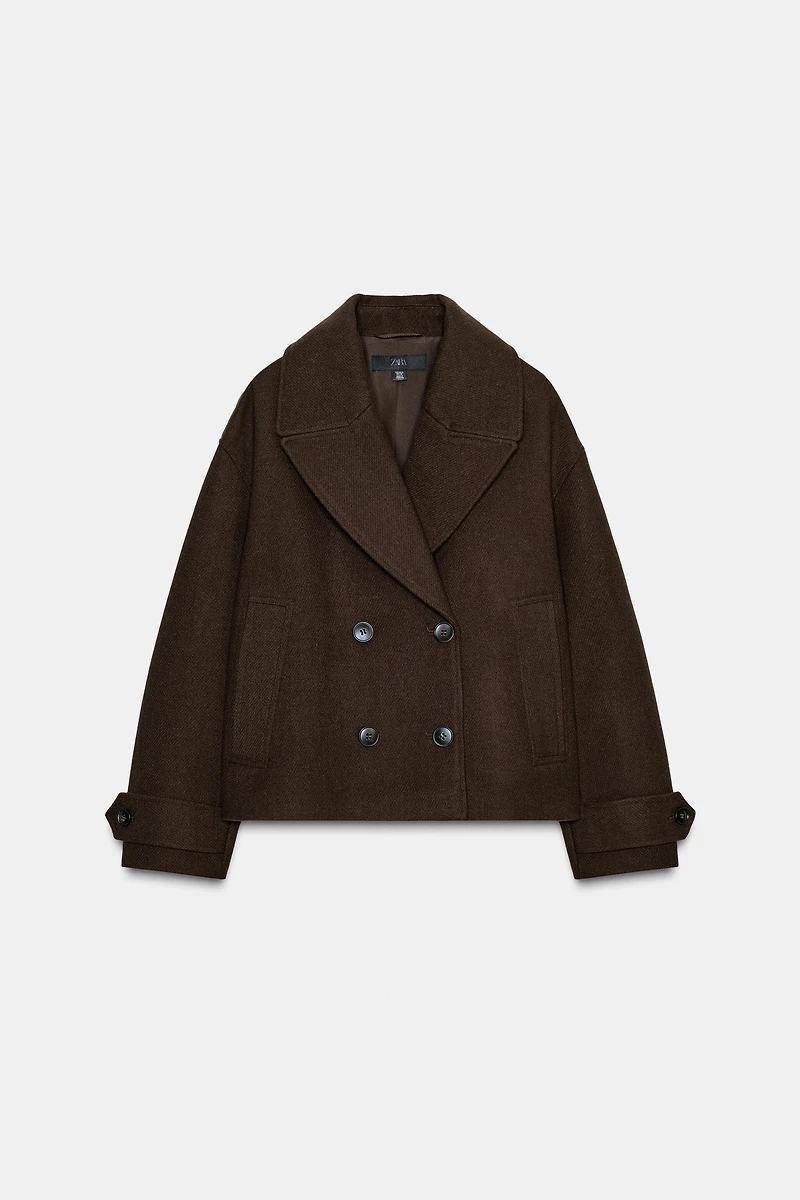 DOUBLE-BREASTED SHORT COAT