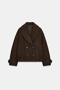 DOUBLE-BREASTED SHORT COAT