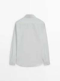 Chemise slim en popeline 100 % coton