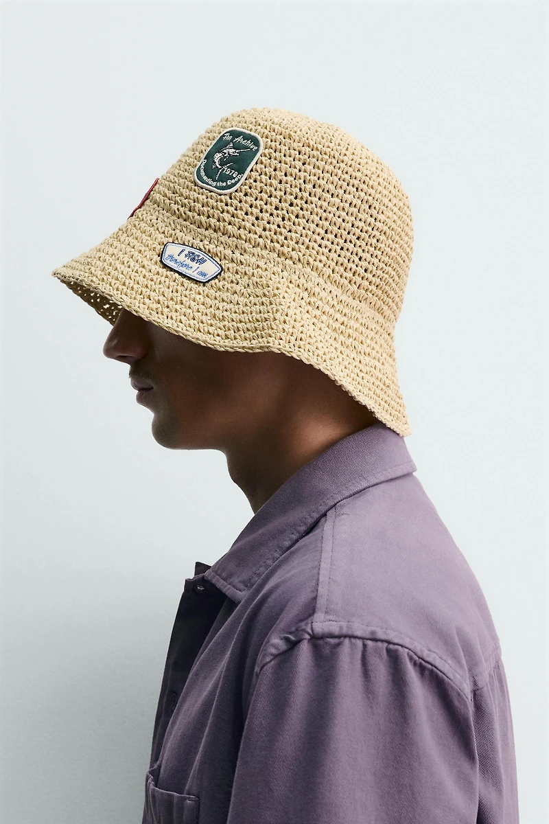 CROCHET PATCH BUCKET HAT
