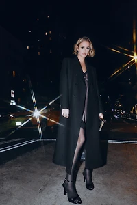 DOUBLE-BREASTED LONG COAT