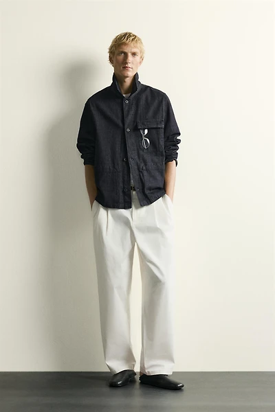 RELAXED FIT DENIM OVERSHIRT