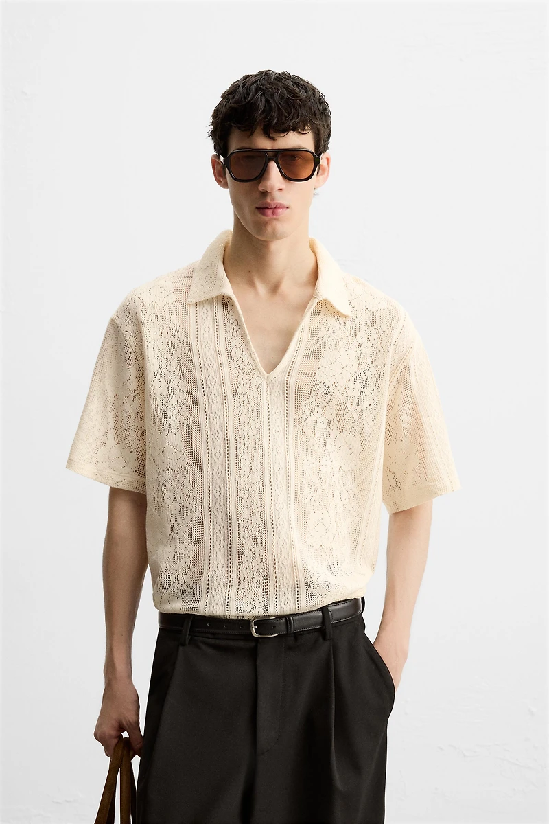 JACQUARD TEXTURED POLO