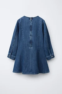 CUT DENIM DRESS