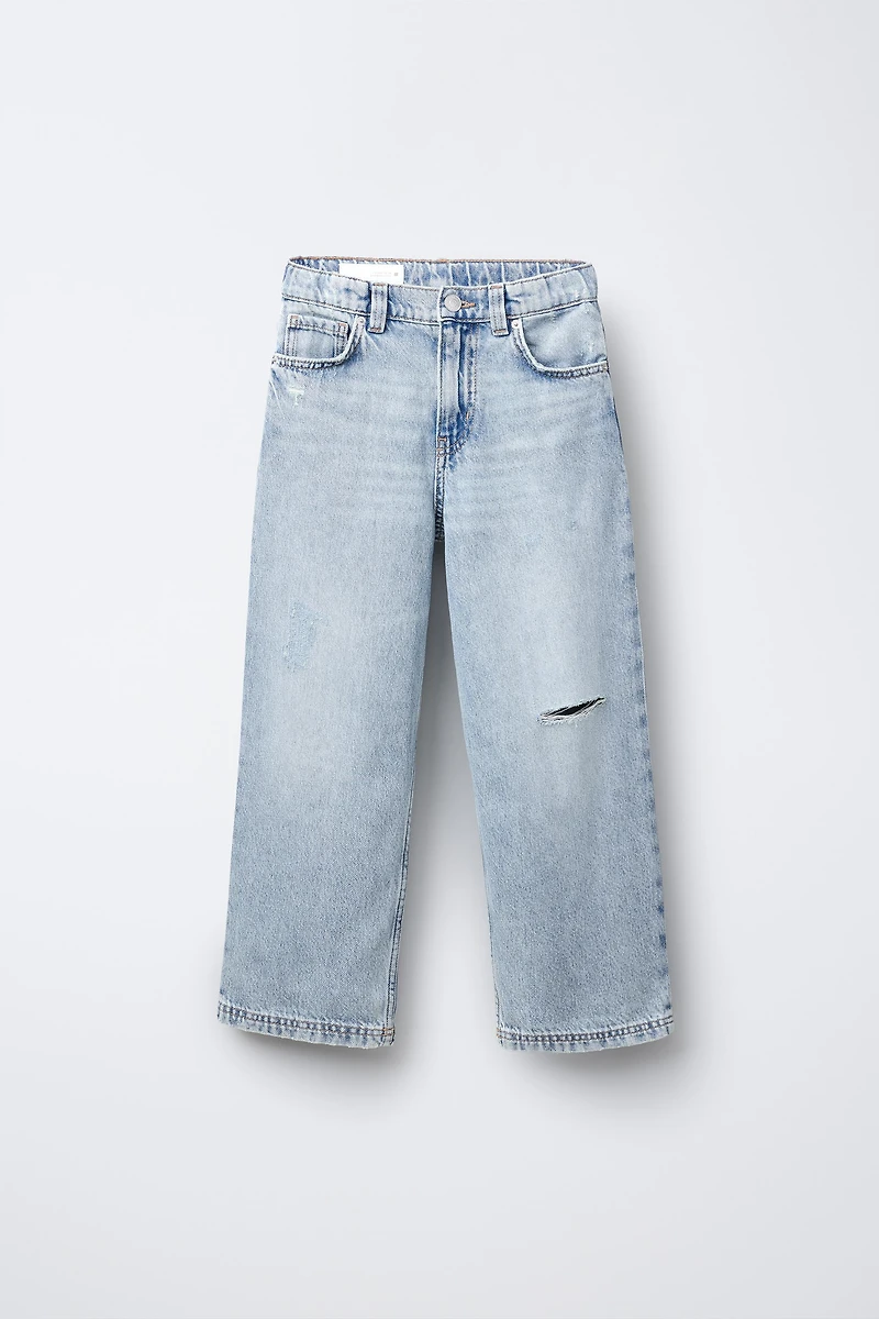 RIPPED RELAXED BAGGY JEANS