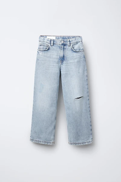 RIPPED RELAXED BAGGY JEANS