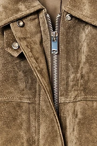 100% LEATHER BOMBER JACKET