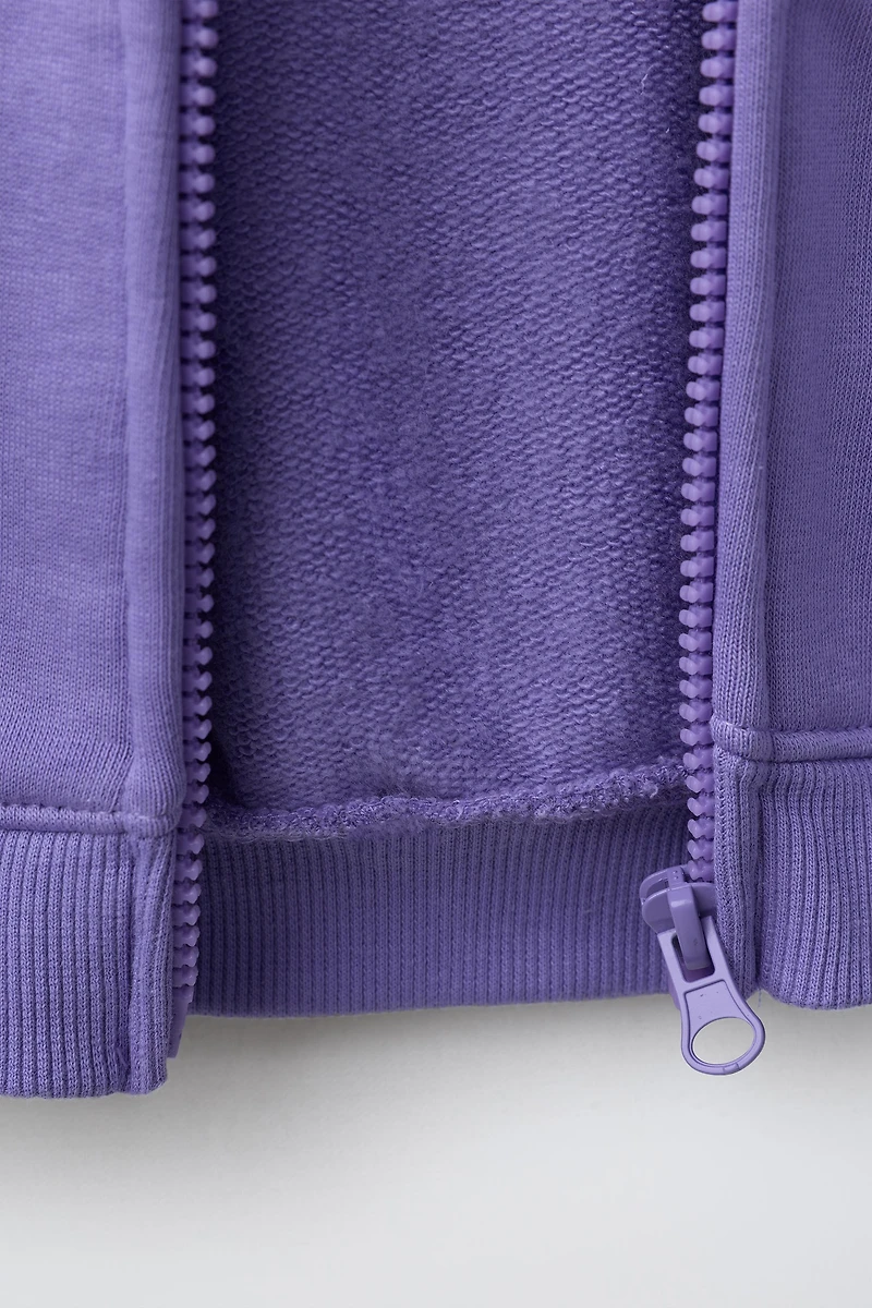SWEAT ZIPPÉ À CAPUCHE BRODÉ