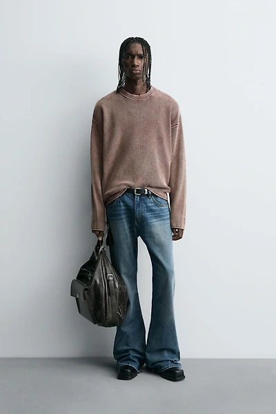WAFFLE TEXTURED SWEATER