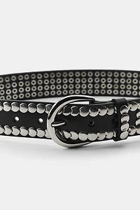 MULTI-STUD LEATHER BELT