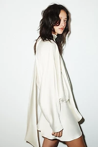 FOULARD SATIN EFFECT SHORT DRESS