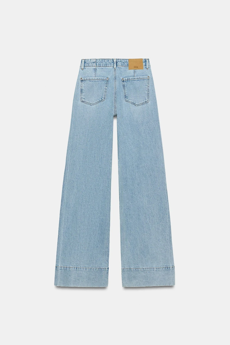 Z1975 HIGH WAIST WIDE LEG POCKET JEANS