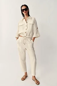 PANTALON À TAILLE ÉLASTIQUE