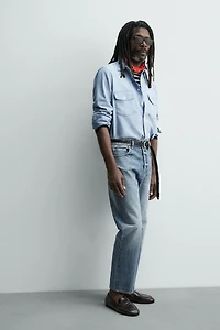 AARON LEVINE X ZARA LEATHER PENNY LOAFERS WITH VIBRAM® SOLE
