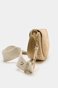 SPLIT LEATHER MAXI BUCKET BAG WITH HANDLE DETAIL