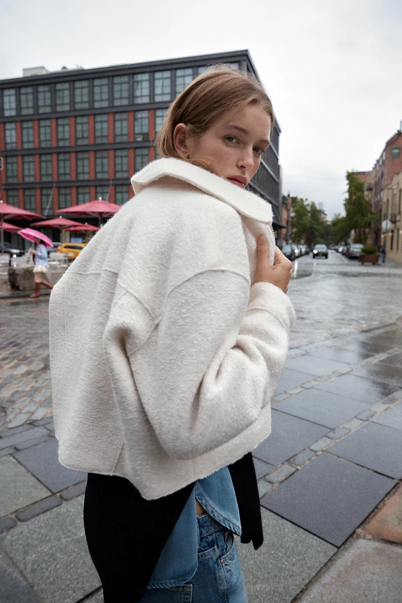 BOUCLÉ PATCH POCKET JACKET
