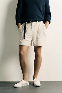 REGULAR FIT CORDUROY SHORTS