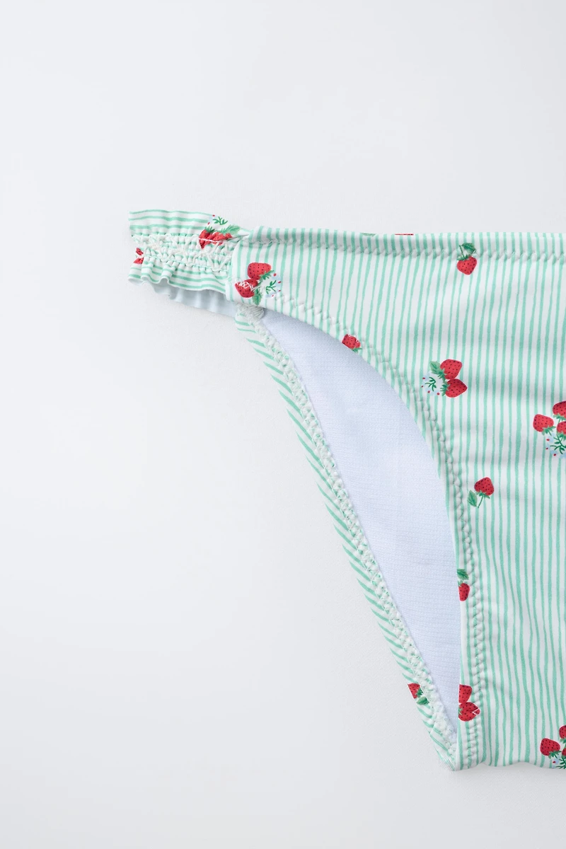 6-14 YRS / STRIPED STRAWBERRY BIKINI