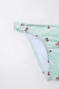 6-14 YRS / STRIPED STRAWBERRY BIKINI