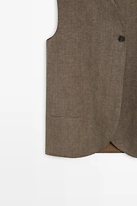 Linen melange waistcoat