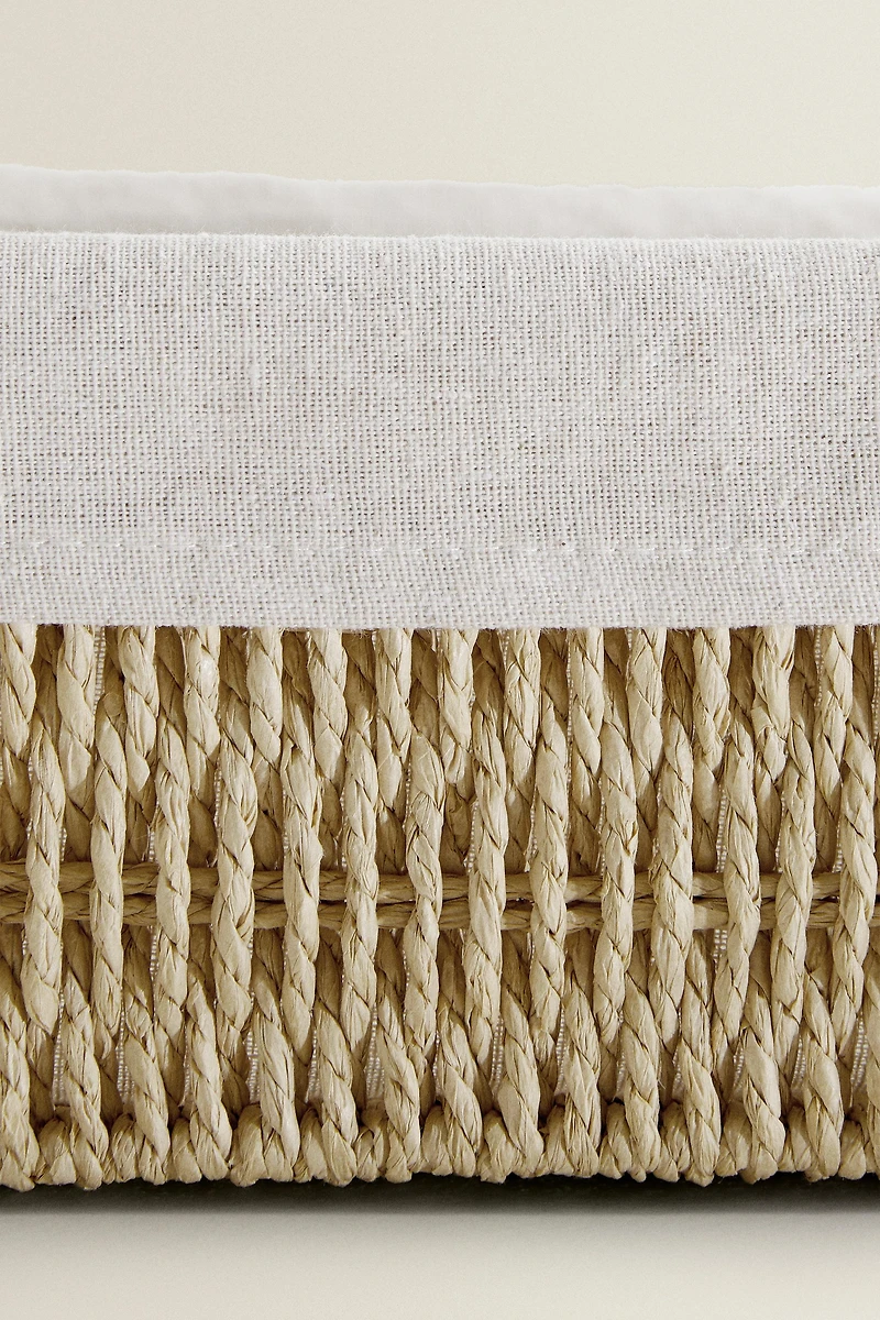 RECTANGULAR FABRIC INTERIOR BASKET