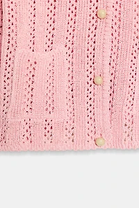 POINTELLE KNIT CARDIGAN