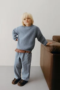 PANTALON EN VELOURS CÔTELÉ À POCHES