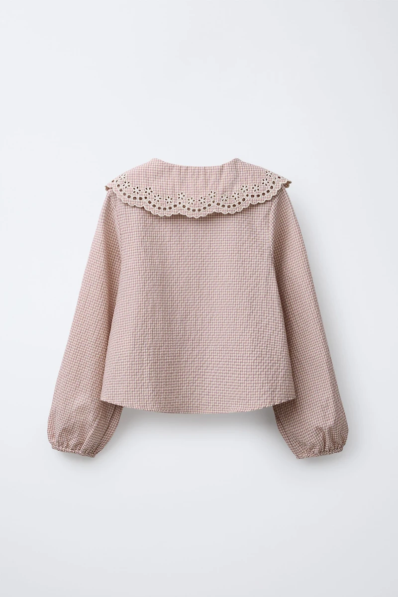 CHEMISE À COL CLAUDINE BRODÉE