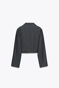 CONTRAST STITCHING SHORT JACKET