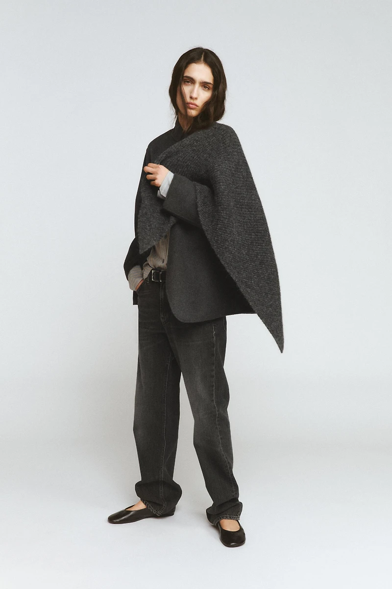 WOOL BLEND BLAZER WITH HANDKERCHIEF ZW COLLECTION