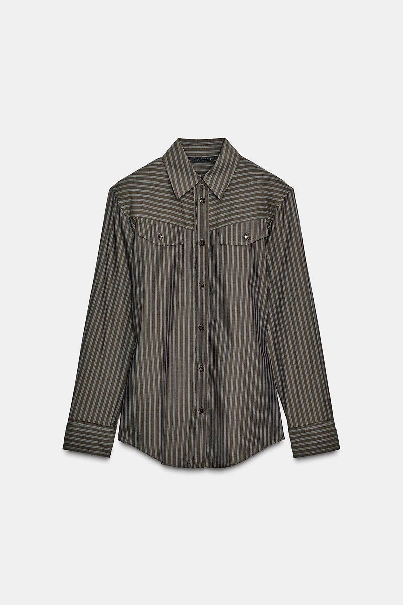 CHEMISE EN POPELINE RAYÉE
