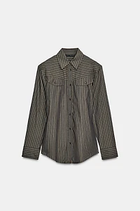 CHEMISE EN POPELINE RAYÉE