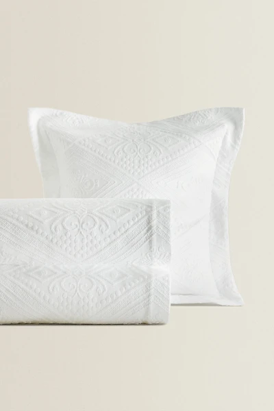 COUVRE-LIT COTON MOTIF GÉOMÉTRIQUE