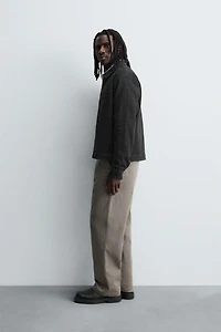 DENIM ZIP-UP OVERSHIRT