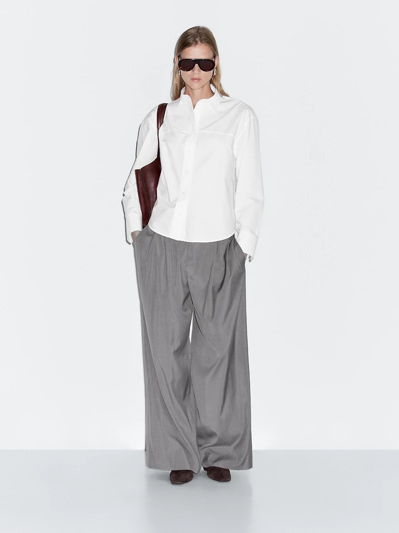 Chemisier 100 % coton couture apparente