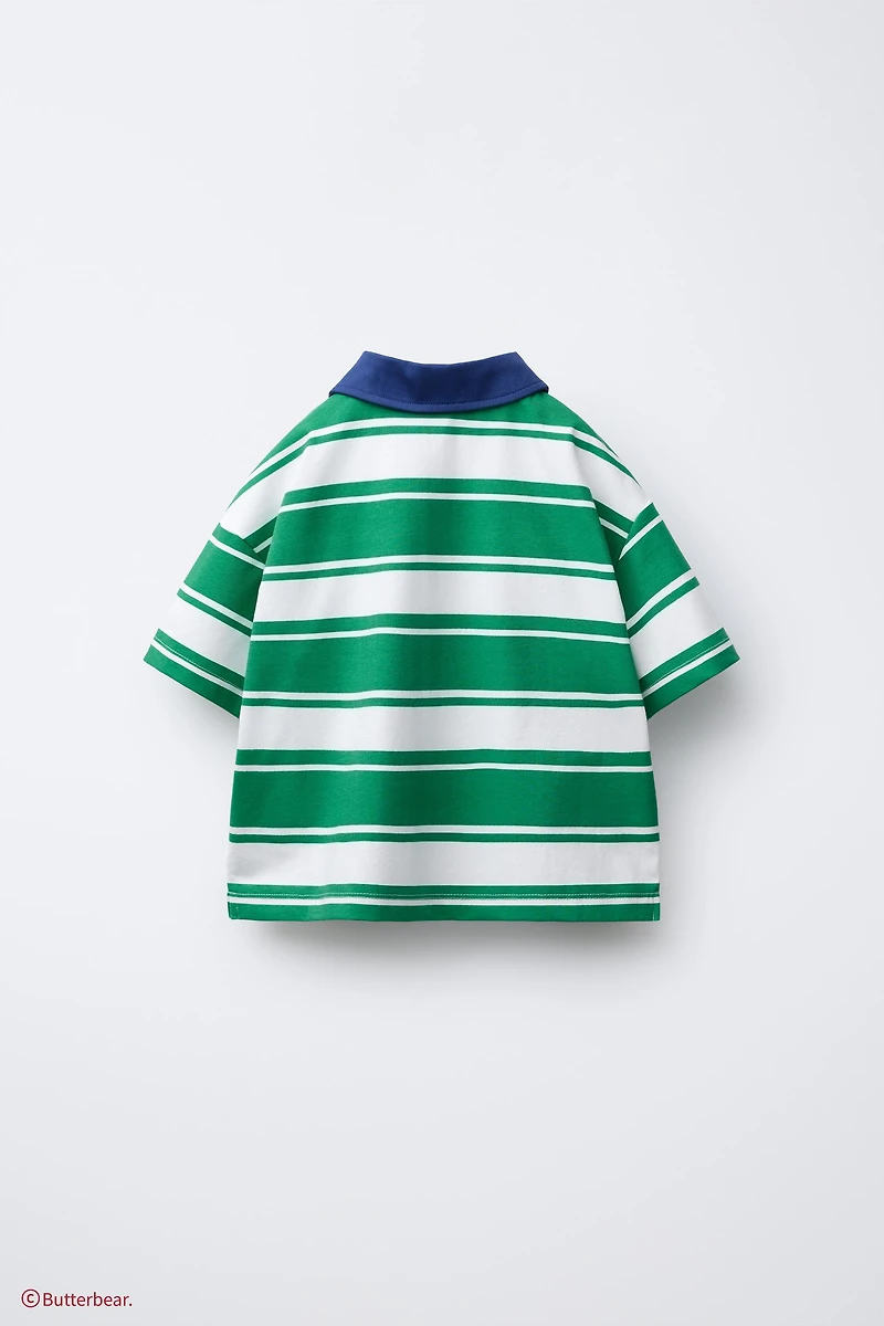 STRIPED BUTTERBEAR © POLO SHIRT