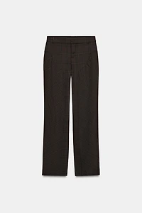 PANTALON À CARREAUX AVEC COUTURES