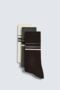 THREE-PACK OF STRIPED SOCKS